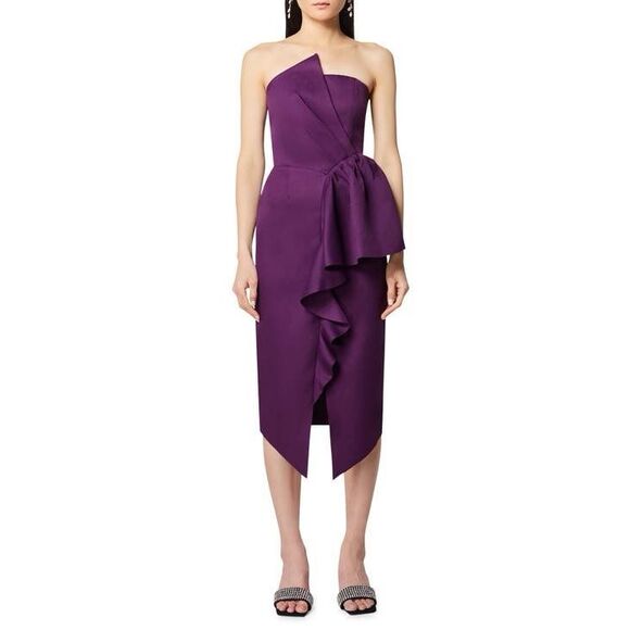 Free People x Elliatt Reception Cascade Ruffle Strapless Cocktail Dress - Picture 1 of 9